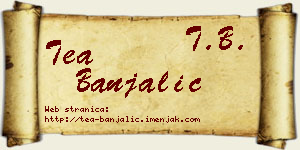 Tea Banjalić vizit kartica